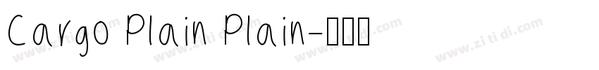 Cargo Plain Plain字体转换